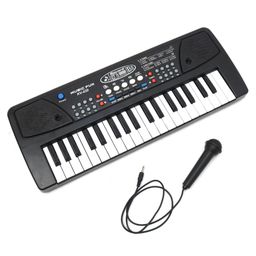 House Of Kids Music Fun Piano Keyboard With Mic - Black & Yellow-24