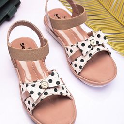 Stefens Polka Dots Slip On Sandal - Beige-image-73