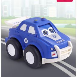 Babyhug Friction Powered Eye Rolling Police Car - Blue-5