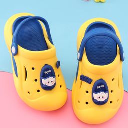 Oh! Pair Slip On Clogs With Back Strap Closure & Baby Applique - Yellow-picture-25