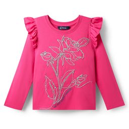 Pine Kids Cotton Knit Full Sleeves Top With Frill Detailing - Dark Pink-image-31