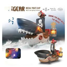 YAMAMA Musical Gear Mecha Pirate Shark Ship Toys For Kids With Moving Wheel, Lights And Realistic Music Fun Entertainment Kids Toys - Multicolor-image-79