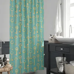 ArtzFolio Green and Yellow Conversational Printed Waterproof Shower Curtain-image-85
