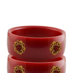 Vidhya Kangan Red Plastic Bangles-image-94