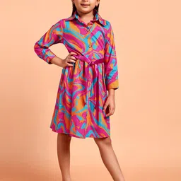 YK Print Fit & Flare Dress-picture-37