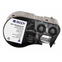 BRADY Precut Label Roll Cartridge 1 inch x 25 ft Label Color: Black/White, 808DD4-image-4