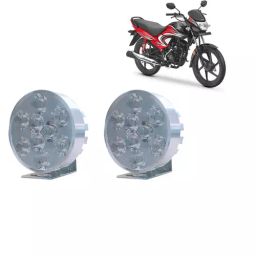 Cartronics 9 LED Small Round Auxiliary Bike Fog Lamp Light Assembly White for Honda Dream Yuga-15