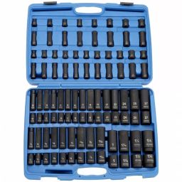 Westward Impact Socket Set Stainless Steel Black Oxide 5/16-1 1/4 in, 45KG81-18