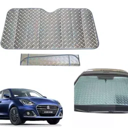 Auto Pearl F237 Dashboard Sun Shade Cover with Suction Cup for Maruti Suzuki Swift Dzire (Grey)-image-94
