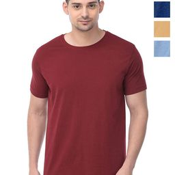 COLOR CAPITAL Unisex Pack Of 4 Cotton T-Shirts-image-56