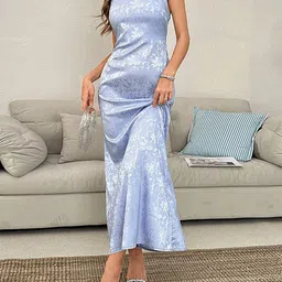 Outzidr Women Floral Print Shoulder Straps Maxi Dress-image-67