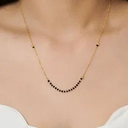 SWASHAA Gold-Plated Artificial Beads Mangalsutra-37