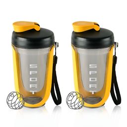 Aura Black & Yellow 2 Pieces Printed Water Bottle 450ml-picture-5