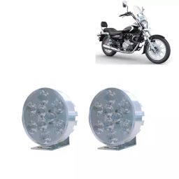 Cartronics 9 LED Small Round Auxiliary Bike Fog Lamp Assembly White for Bajaj Avenger 220 Cruise-10