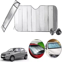 Auto Pearl F66 Dashboard Sun Shade Cover with Suction Cup for Maruti Suzuki Celerio (Silver)-32