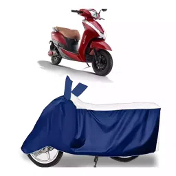 Auto Pearl Bike Cover for Hero Magnus (White & Blue)-picture-16