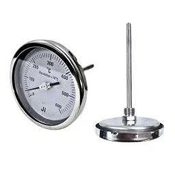 Japsin Instrumentation Bimetal Dial Thermometer Temperature Gauge 0 to 600°C Range 100 mm (4 inch) Dial Size, JIPL-BMT-100MM-13-25