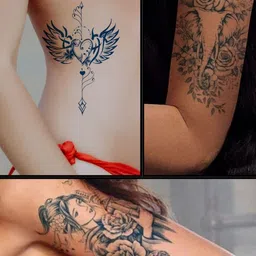 LICK Set Of 2 100% Plant-Based Realistic Semi Temporary Body Tattoos-25