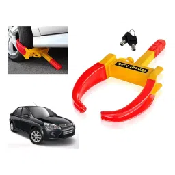 Auto Pearl Security Adjustable Anti Theft Yellow, Red Wheel Clamp Lock for Honda Civic 1.8 I-VTEC-image-77