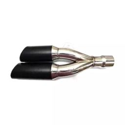 RA Accessories Black & Chrome Dual Outlet Silencer Exhaust for Suzuki Intruder M1800-image-55