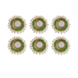 Tiny Shiny Multicolour Pack of 6 Seashell Design Tea Light Holder-picture-36