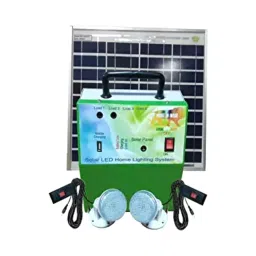 Dhanya 10 W Solar Home Lighting System Kit with Solar Panel and 2 LED Bulbs-8