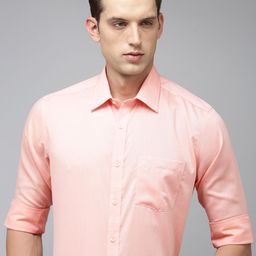 Park Avenue Men Textured Opaque Self Design Pure Cotton Formal Shirt-image-45
