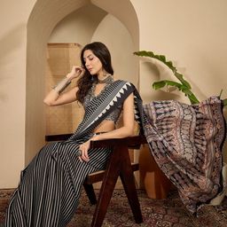 Sangria Ethnic Motifs Satin Saree-picture-26