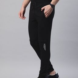 POSHAX Men Typography Printed Joggers-image-19