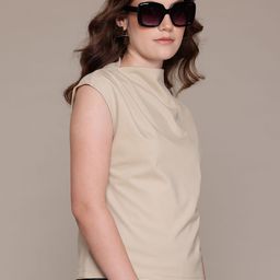 MANGO Asymmetric Gathered Top-38