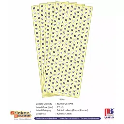 Sticker Bazaar M3 Number 12 Printed Labels 12 mm Dia 10200 Labels (Pack of 10) image 4