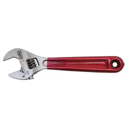 Klein Tools  Adjustable Wrench, Plastic Dipped, 4-Inch D506-4-40