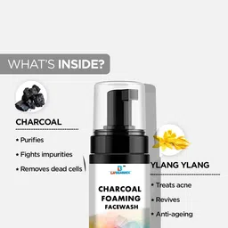LA'BEARDEX Charcoal Foaming Face Wash For Deep Cleansing- 100 ml image 3