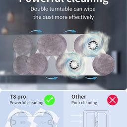 FMART T8PRO Window Cleaning Robot - 3800PA, AI Intelligent Path Planning, Edge Detection, Automatic Cleaner for High Rise Windows, Ceilings, Tiles - Remote Control Robotic Vacuum image 4