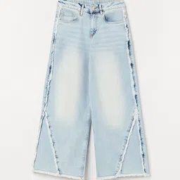 Fame Forever by Lifestyle Girls Regular Fit Mid-Rise Low Distress Heavy Fade Jeans-picture-4
