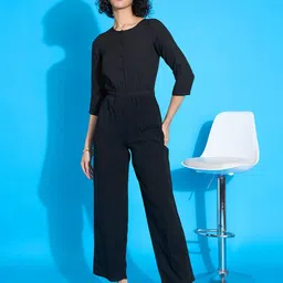 SASSAFRAS worklyf Women Solid Basic Jumpsuit-image-48