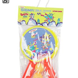 Asian  ShinChan Sigma tennis Racquet - RED AND YELLOW-26