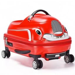 Navrangi Kid's Travel Suitcase Trolley Bag with Playful Car Design for Kids-image-12