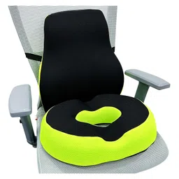 Sleepsia Gel Infused Lumbar Support for Back Pain Relief with Donut Pillow - Chair Seat Cushions, Improves Back Posture (Combo)-picture-9