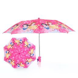 John's Umbrella  Disney Princess  Print 2 Fold Straight Umbrella with Whistle - Multicolor-17