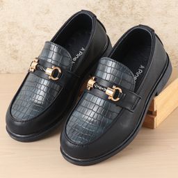 Pine Kids Slip On Party Wear Loafers - Blue-image-73