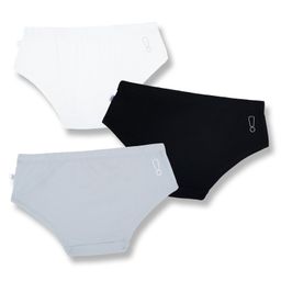 Plan B Cotton Pack of 3 Solid Panties - Black White & Grey-image-5