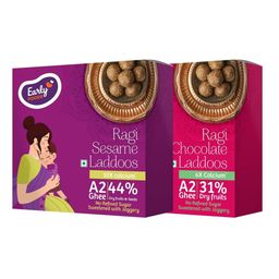 Early Foods Ragi Choco & Ragi Sesame Laddoos Pack of 2, 250g Each-image-24