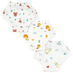 Zizuka Muslin Baby Padded Underwear, Potty Training Pant -Multicolor -Pack of 3, 6Kg, Size Small-22