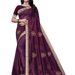 Pemal Designer Embellished Embroidered Saree-image-26