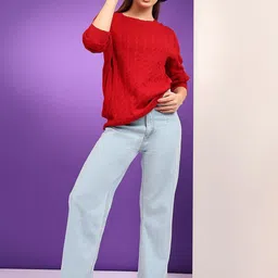 Kotty Women Cable Knit Pullover-image-24