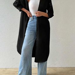 StyleCast x Revolte Women Longline Outdoor Open Front Jacket-39