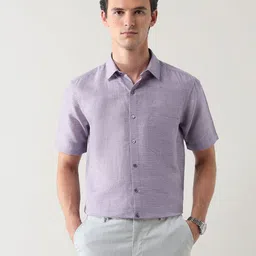Arrow Men Solid Spread Collar Formal Shirt-picture-13