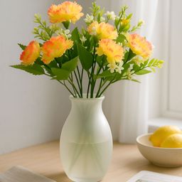 Homesake Peach-Coloured 2 Pieces Carnation Artificial Flower-image-1
