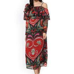 StyleStone Women Black Printed Maxi Dress-image-42